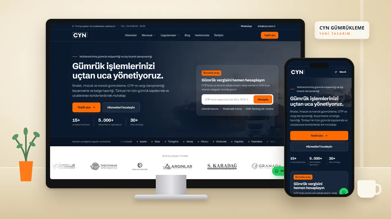 CYN Gümrükleme v2 projesinin ekran görüntüsü