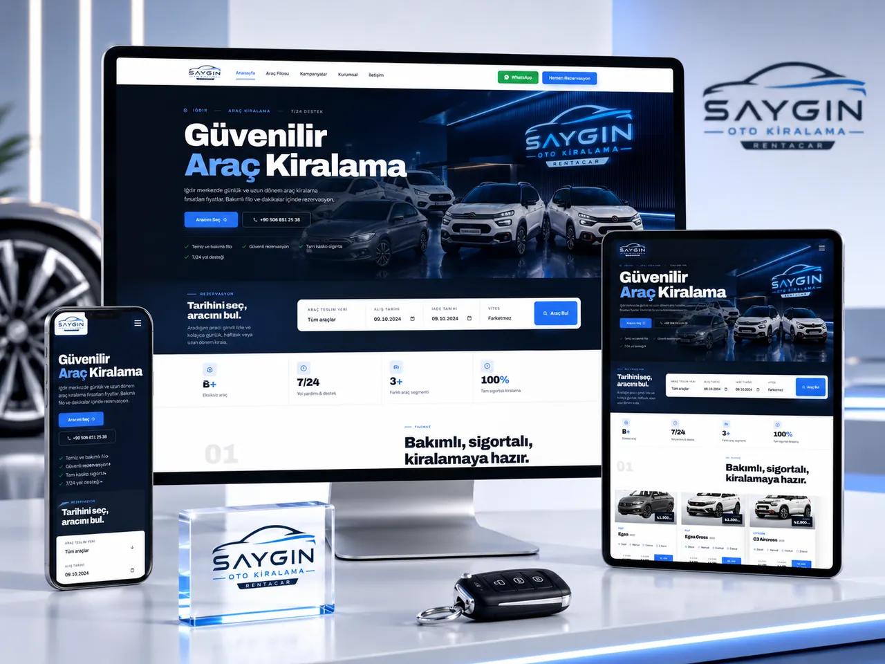 Saygın Oto Kiralama projesinin ekran görüntüsü