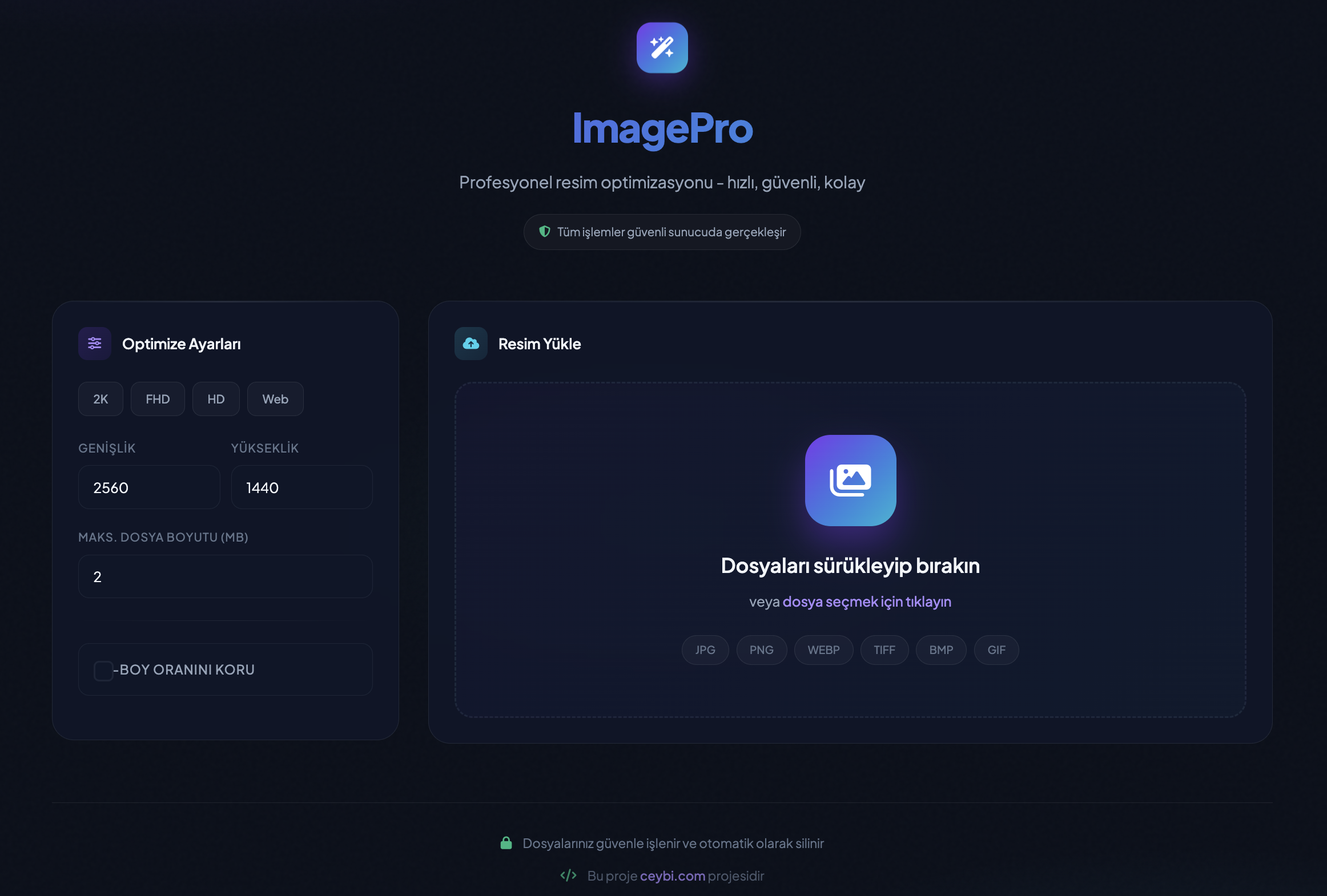 Resim Optimize Edici